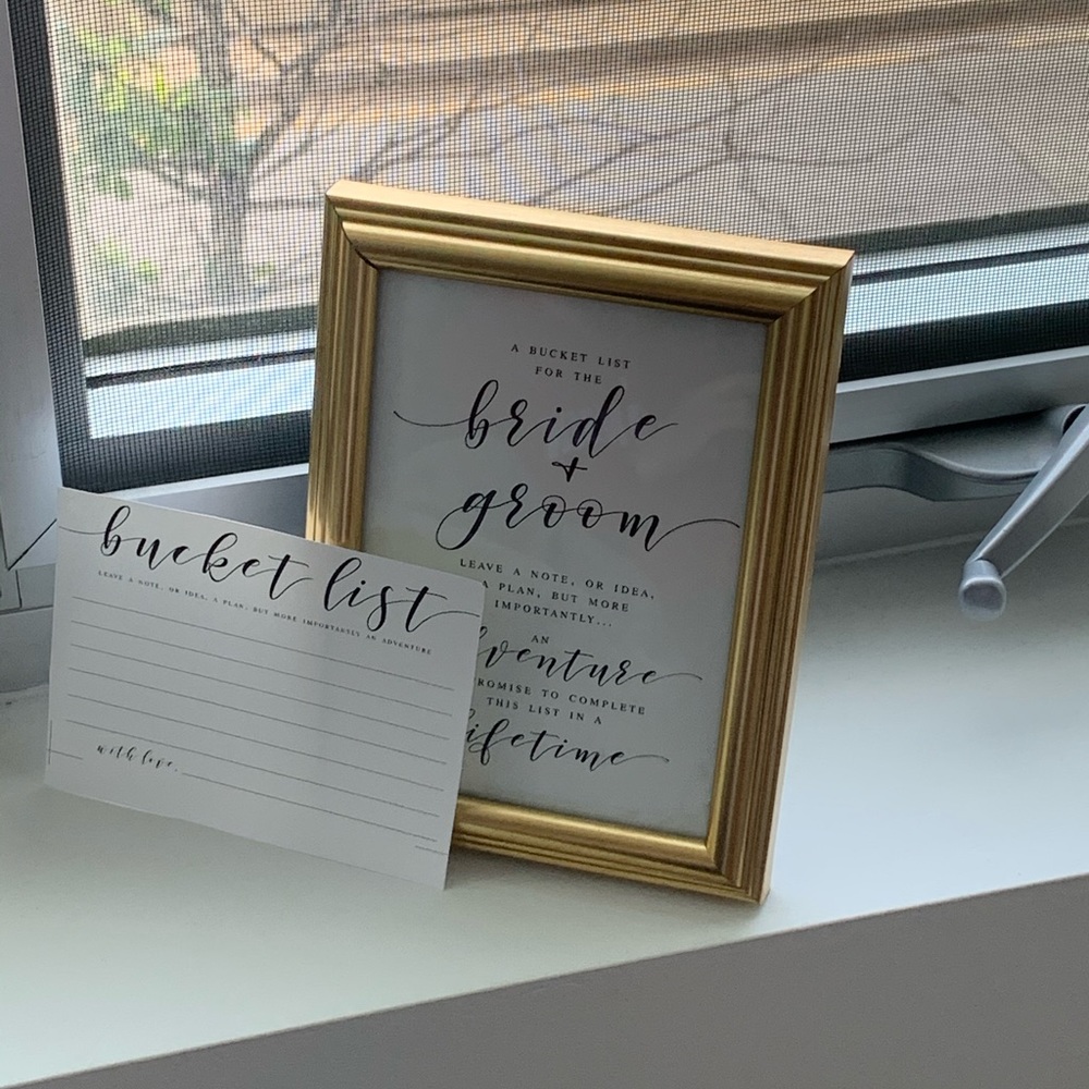 50 bucket list cards and bucket list frame